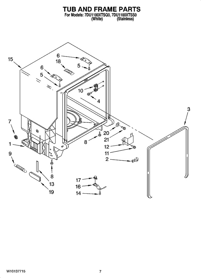 Diagram for 7DU1100XTSS0