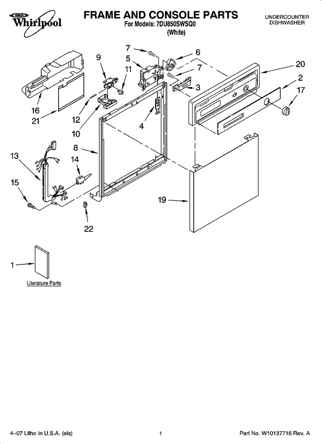 Diagram for 7DU850SWSQ0