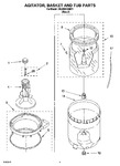 Diagram for 03 - Agitator, Basket And Tub Parts