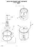 Diagram for 03 - Agitator, Basket And Tub Parts