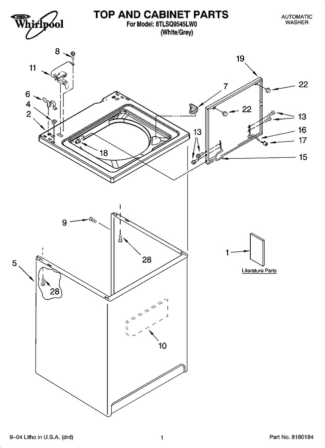 Diagram for 8TLSQ9545LW0