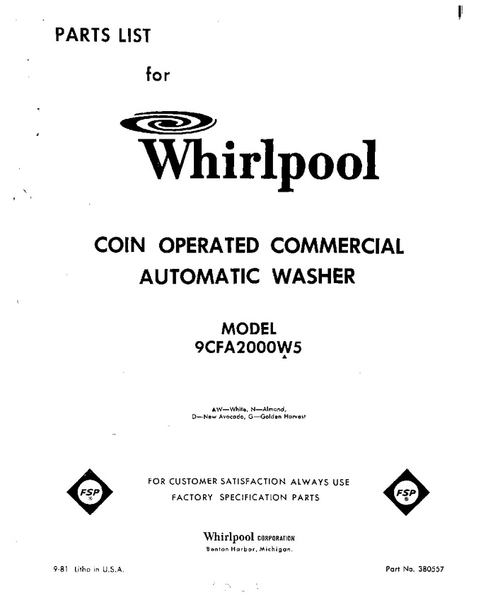 Diagram for 9CFA2000W5