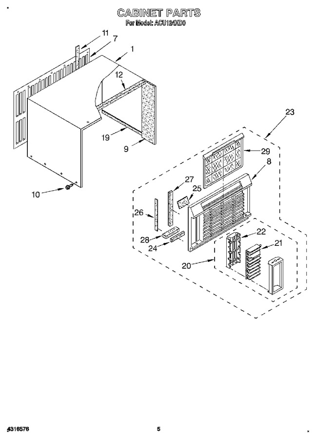 Diagram for ACU124XD0