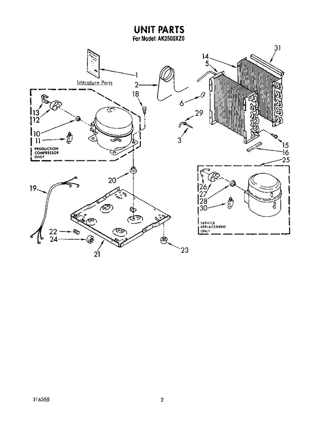 Diagram for AK2500XZ0