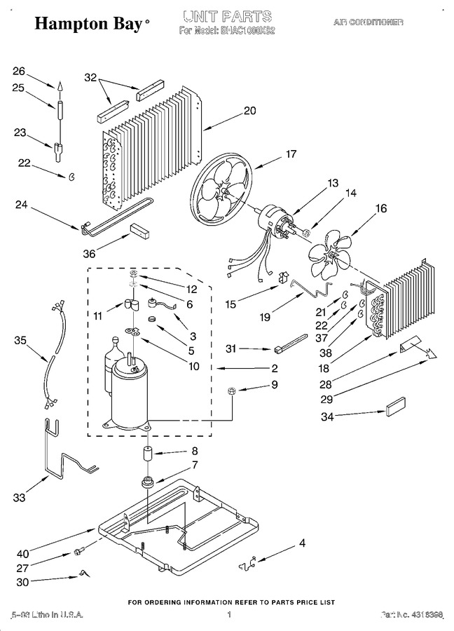 Diagram for BHAC1000XS2