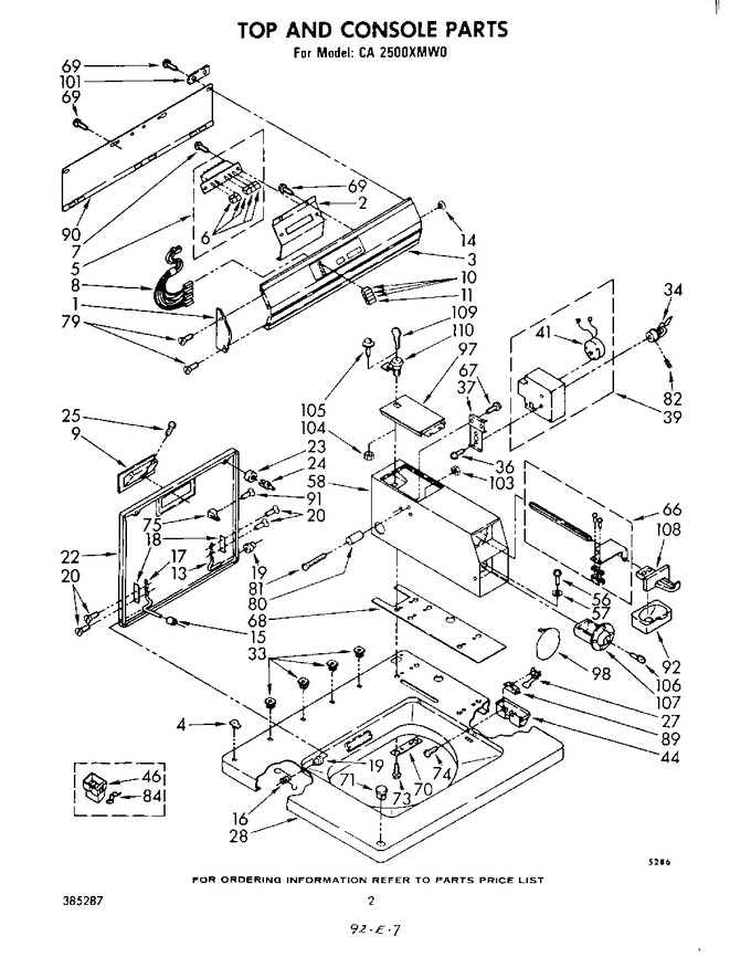 Diagram for CA2500XMW0