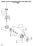 Diagram for 04 - Brake, Clutch, Gearcase, Motor And Pump Parts