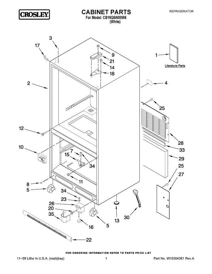 Diagram for CB19G6W00W6