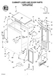 Diagram for 01 - Cabinet Liner And Door Parts