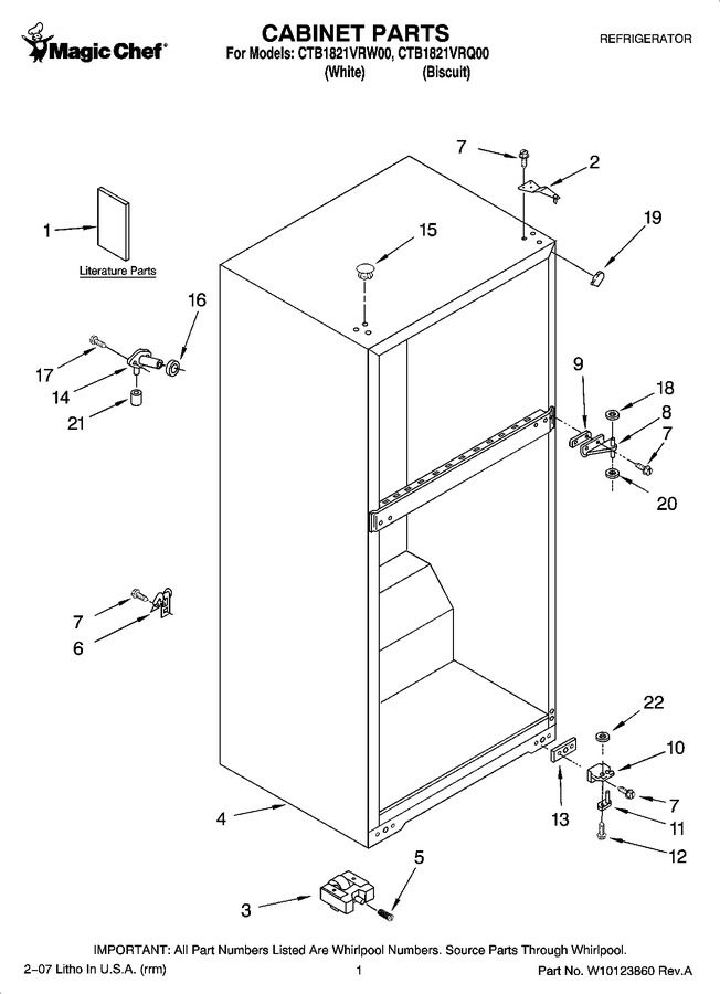 Diagram for CTB1821VRQ00