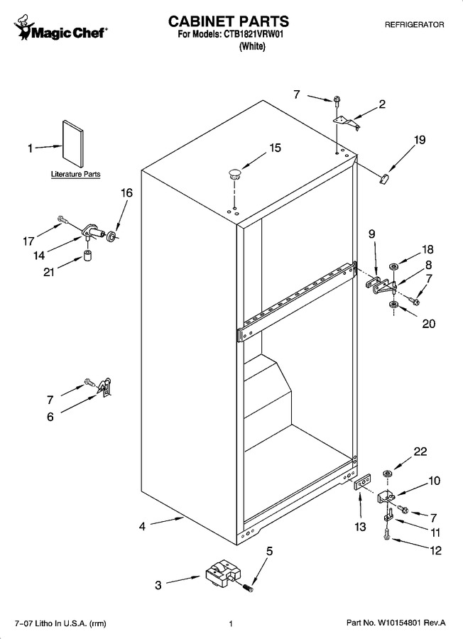 Diagram for CTB1821VRW01