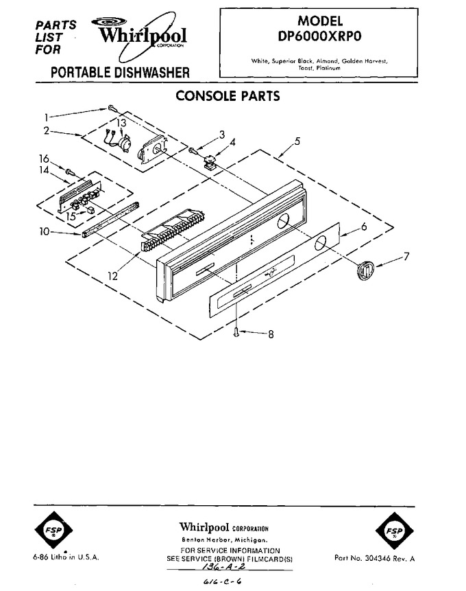 Diagram for DP6000XRP0