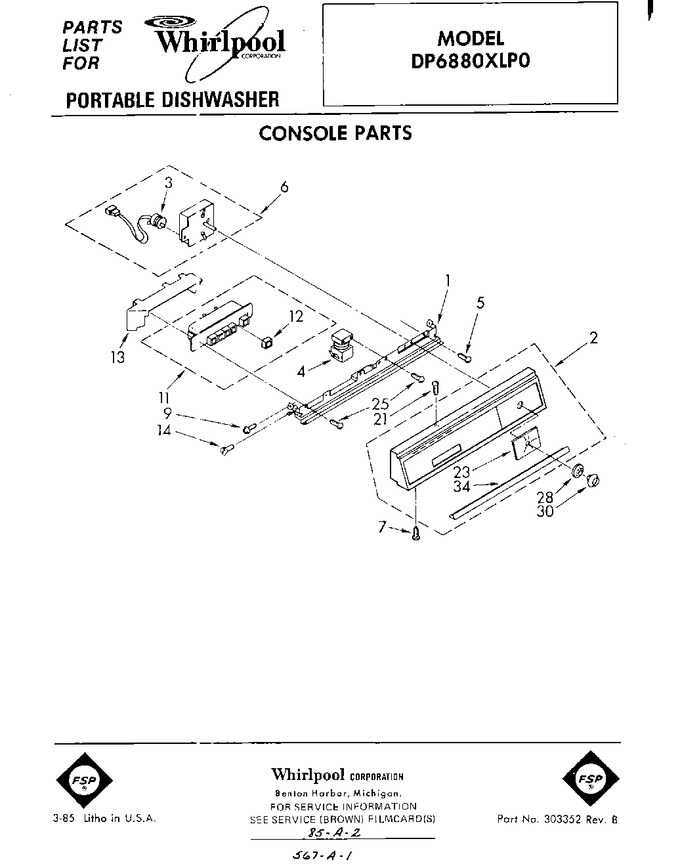 Diagram for DP6880XLP0