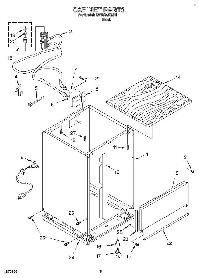 Diagram for DP8500XBN1