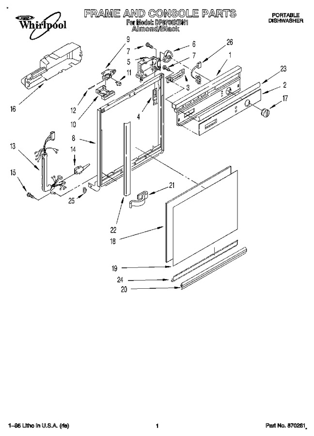 Diagram for DP8700XBN1