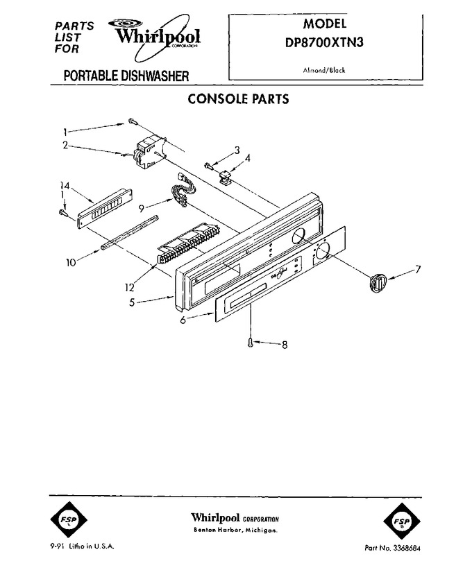 Diagram for DP8700XTN3