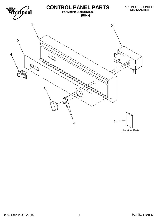 Diagram for DU018DWLB0