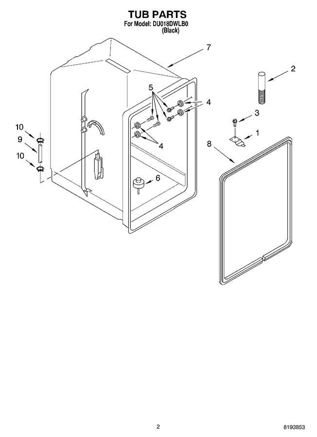 Diagram for DU018DWLB0