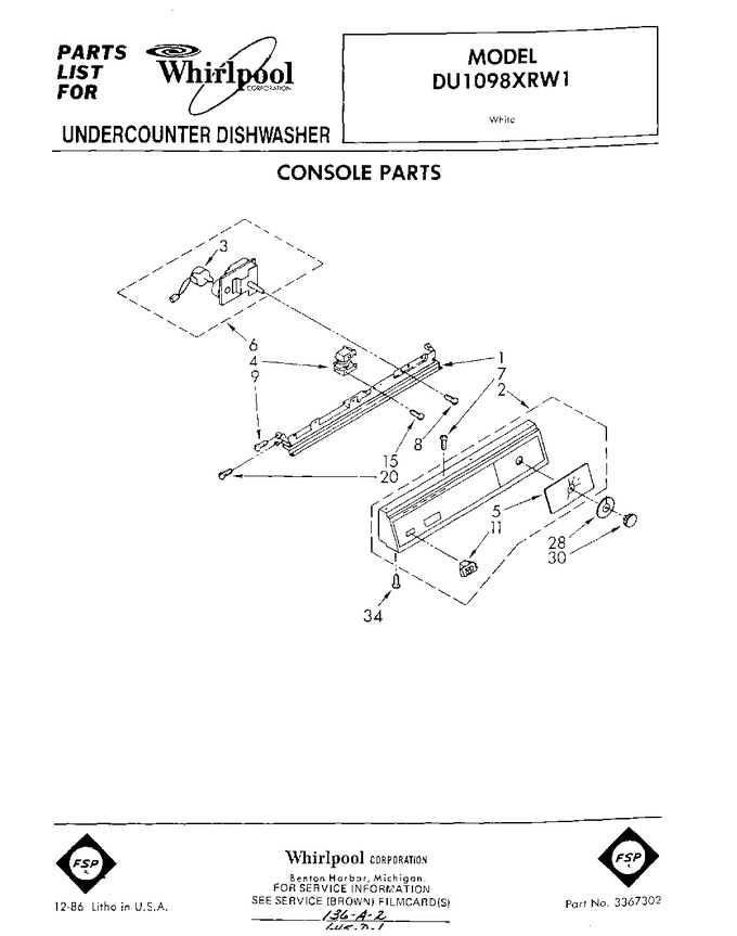 Diagram for DU1098XRW1