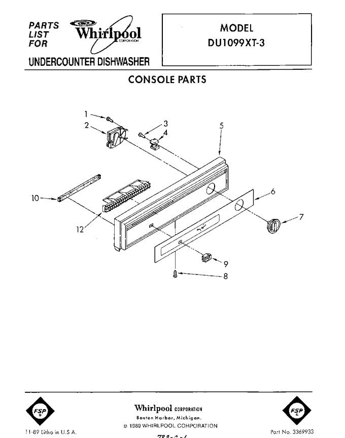 Diagram for DU1099XT3