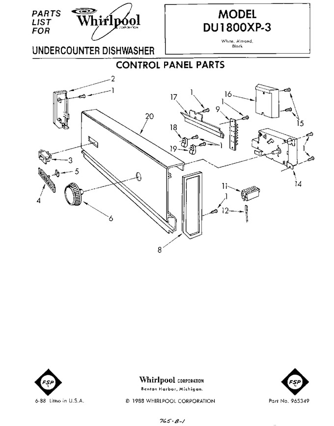 Diagram for DU1800XP3