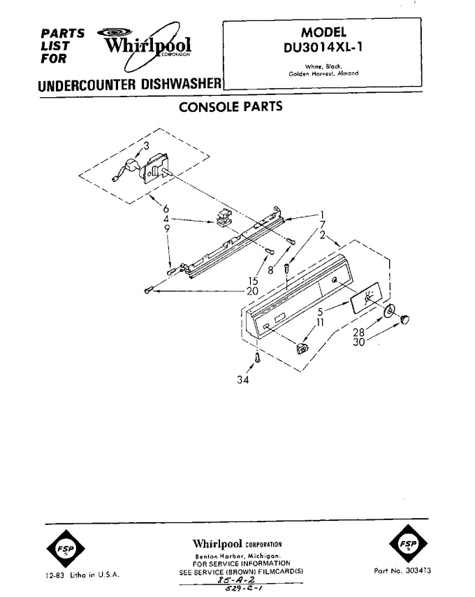 Diagram for DU3014XL1