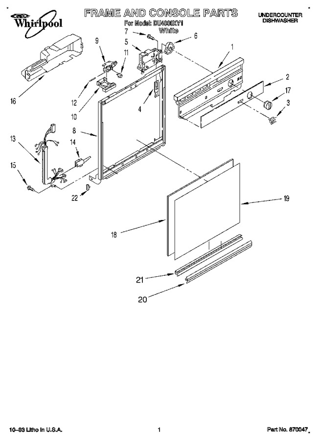 Diagram for DU4000XY1