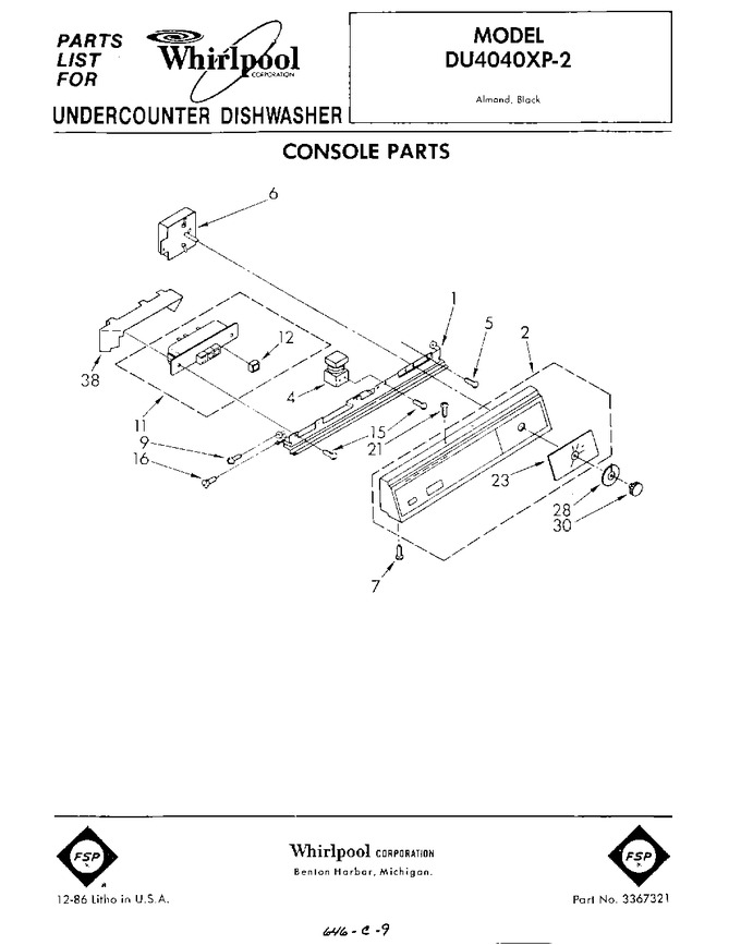 Diagram for DU4040XP2