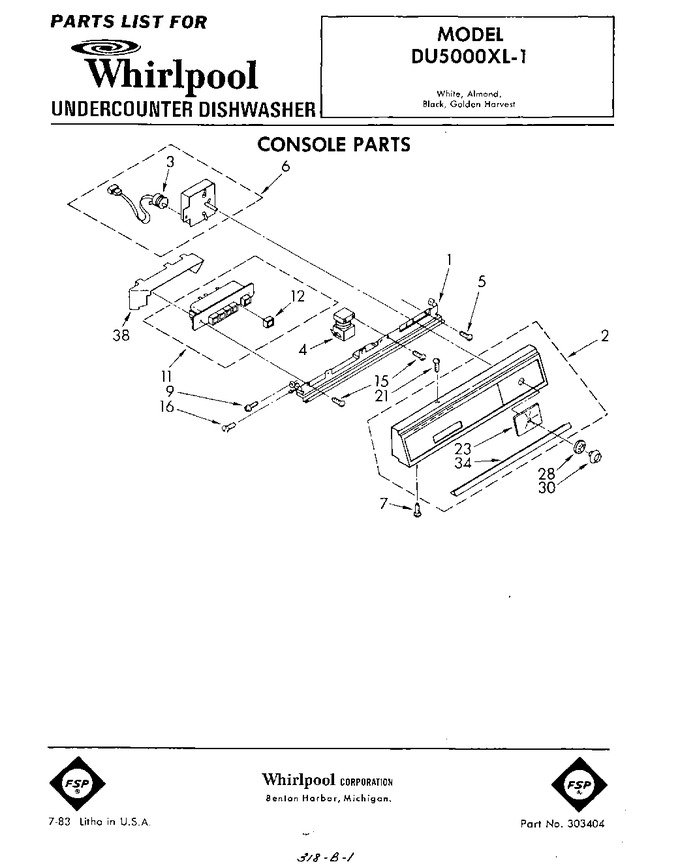 Diagram for DU5000XL1