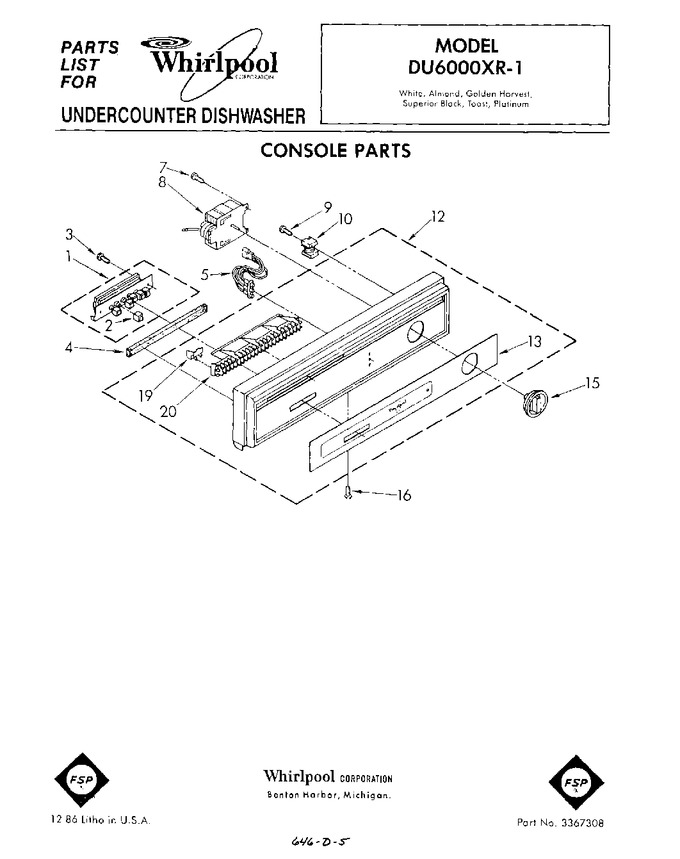 Diagram for DU6000XR1