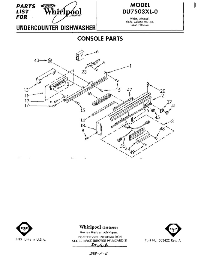 Diagram for DU7503XL0