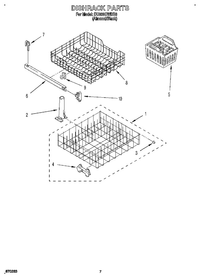 Diagram for DU800CWDB0