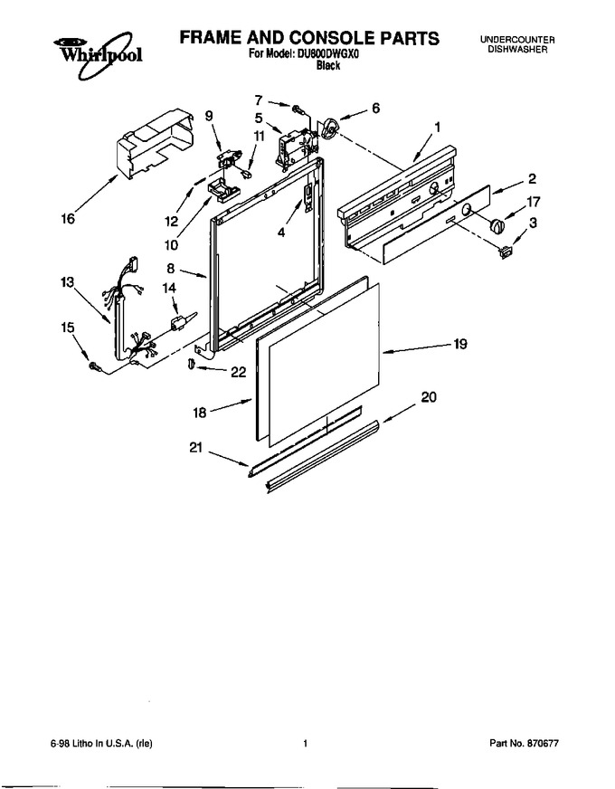 Diagram for DU800DWGX0