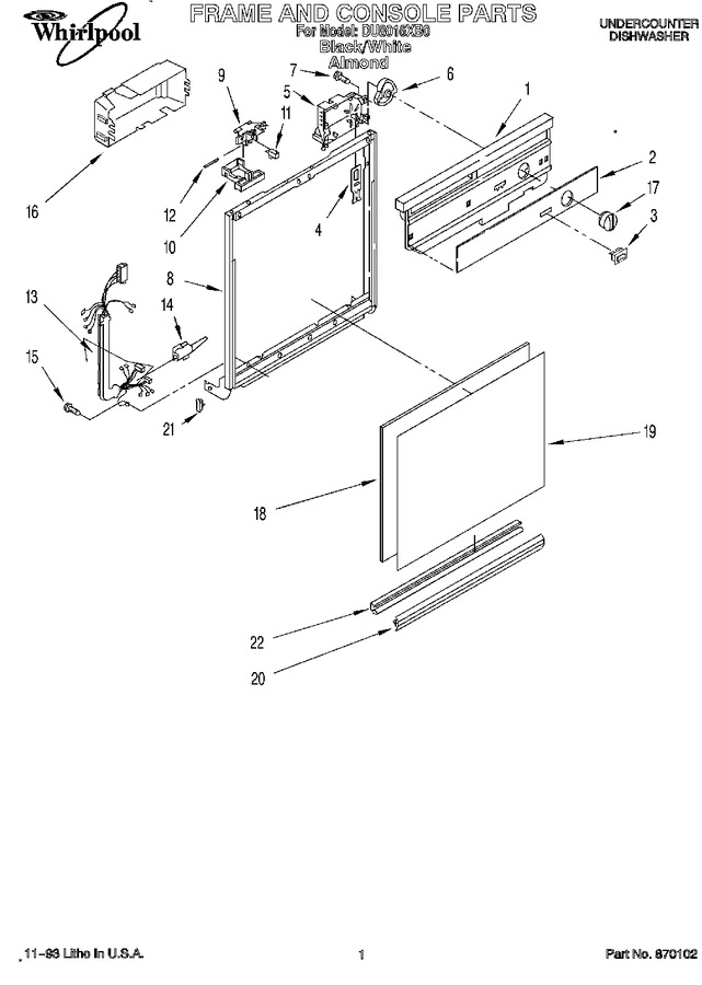 Diagram for DU8016XB0