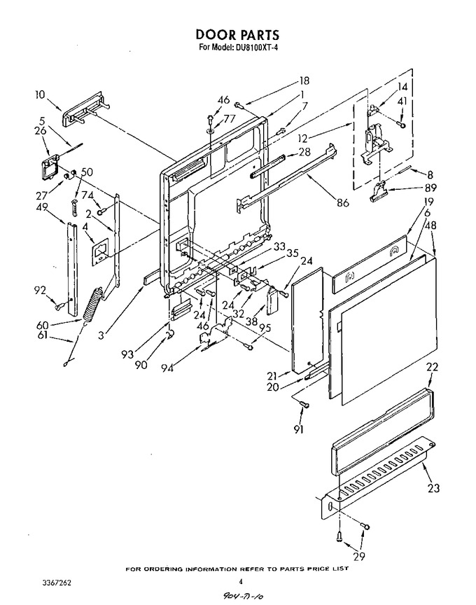 Diagram for DU8100XT4