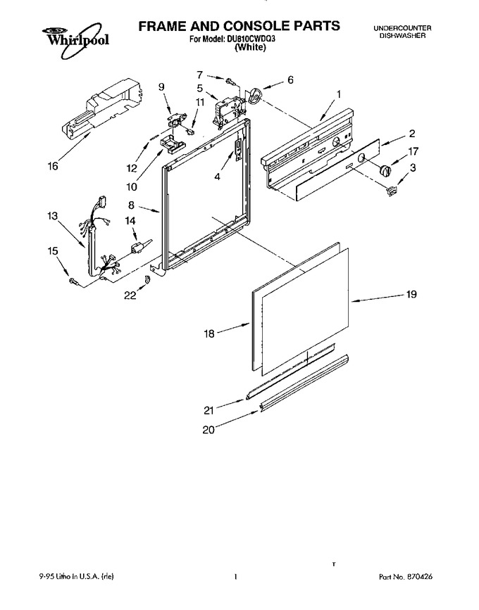 Diagram for DU810CWDQ3