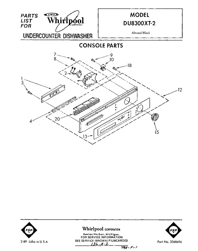 Diagram for DU8300XT2