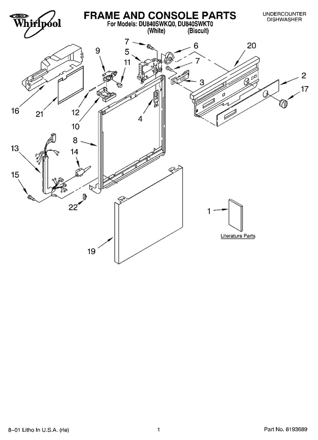 Diagram for DU840SWKQ0