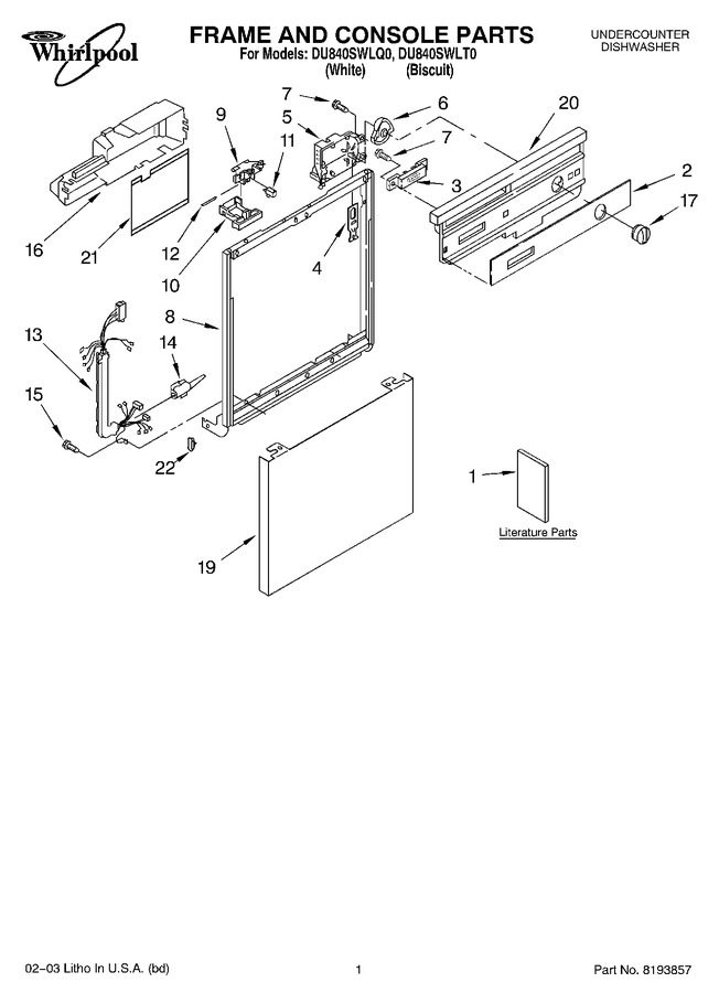 Diagram for DU840SWLQ0