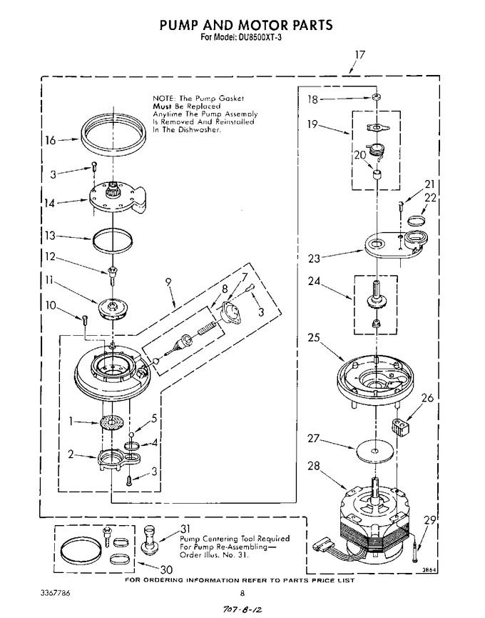 Diagram for DU8500XT3