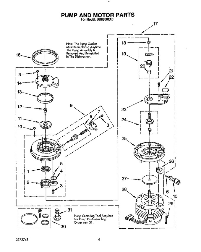 Diagram for DU8500XX3