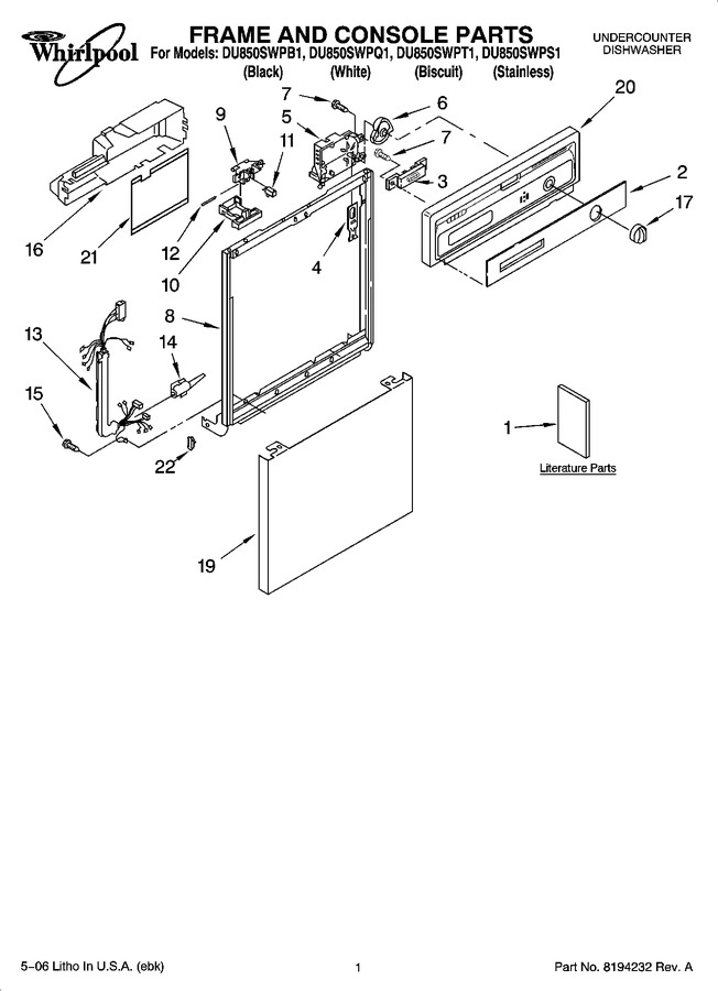 Diagram for DU850SWPS1