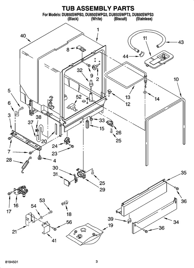 Diagram for DU850SWPS3