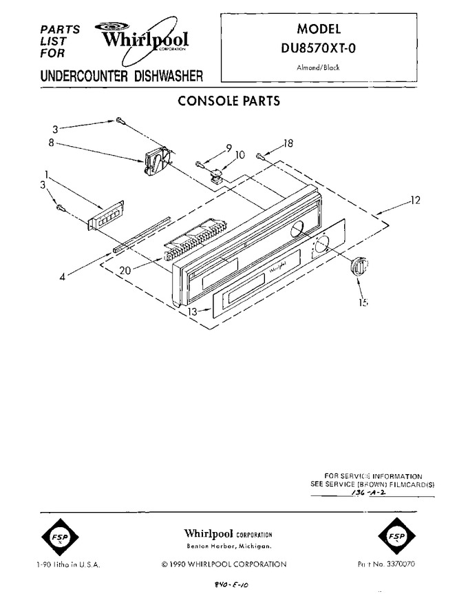 Diagram for DU8570XT0