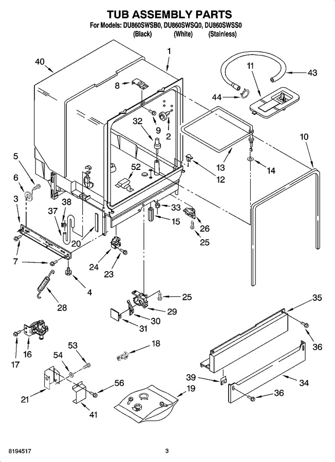 Diagram for DU860SWSB0