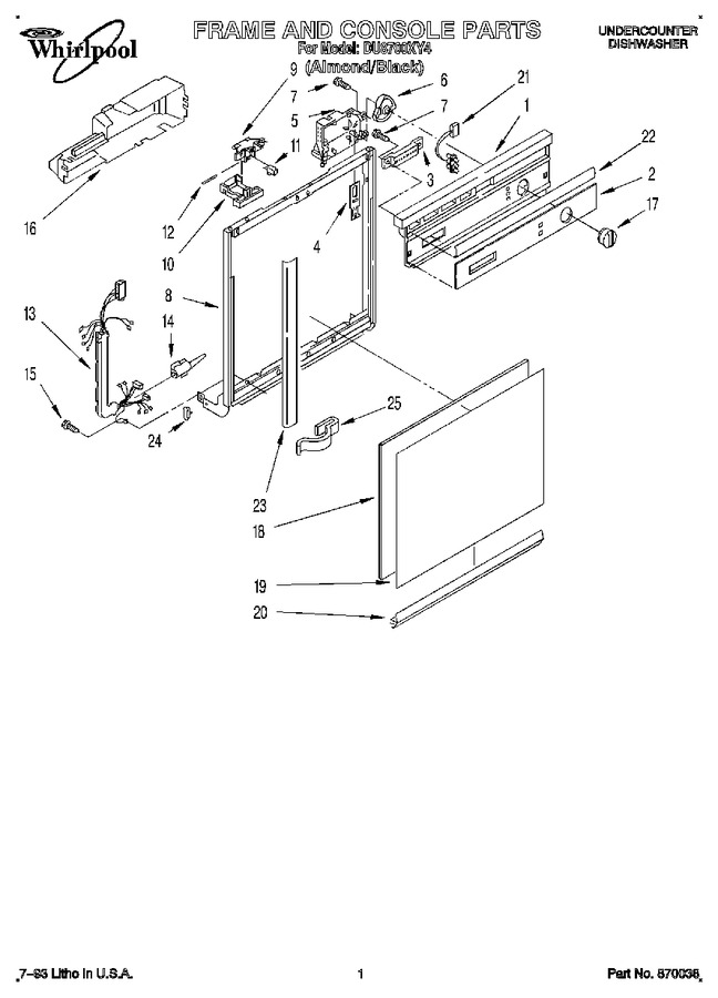 Diagram for DU8700XY4