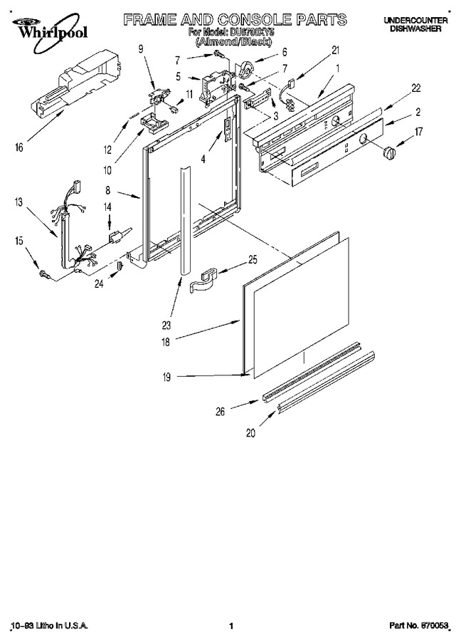 Diagram for DU8700XY5