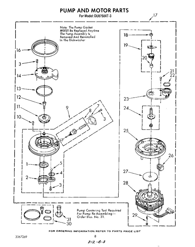 Diagram for DU8750XT3