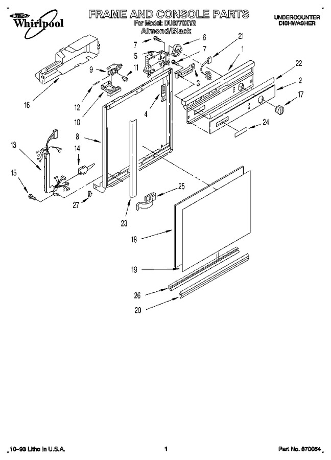 Diagram for DU8770XY2