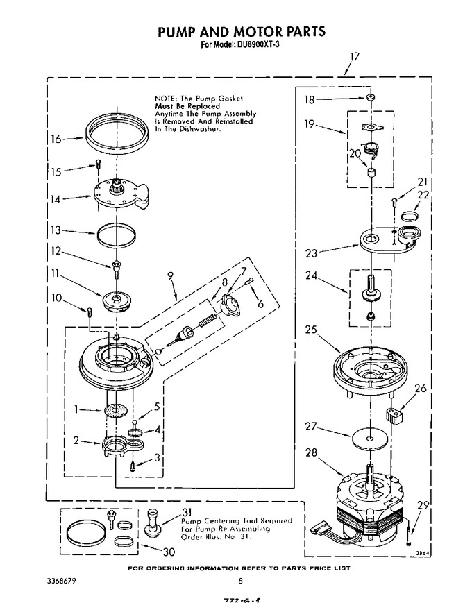 Diagram for DU8900XT3